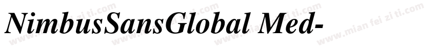 NimbusSansGlobal Med字体转换